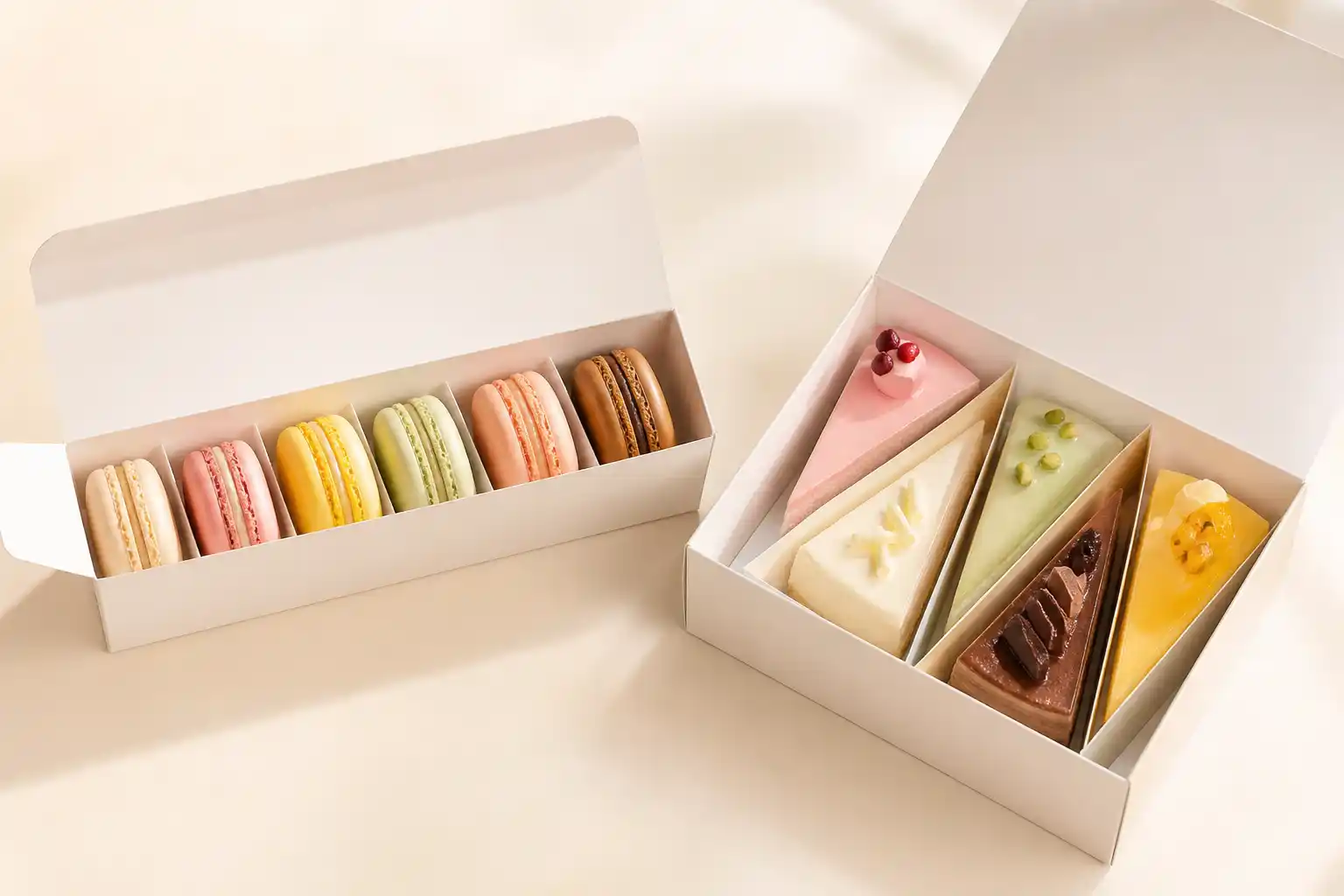 duSucre Tastingboxen Macarons und Tortenstücke